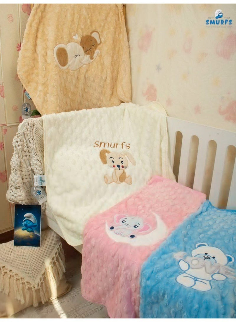 بطانيه بيبي خفيفه للمواليد ناعمه عاليه الجوده بطانية أطفال فرو ناعمة بطبقة واحدة مع كابيشو – خفيفة ودافئة للاستخدام اليومي